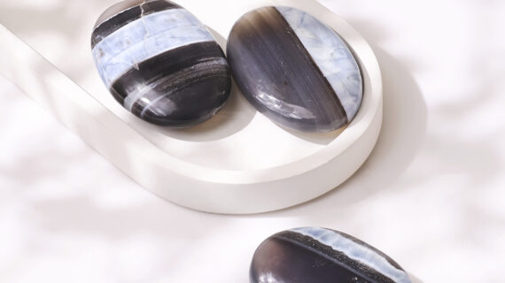 Blue Opal Palm Stone