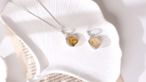 Citrine Raw Pendant Silver