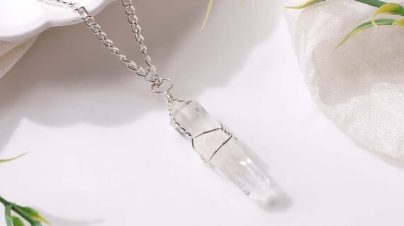 Clear Quartz Double Terminator Pencil Pendant