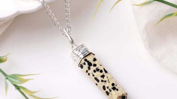 Dalmatian Jasper Pencil Pendant