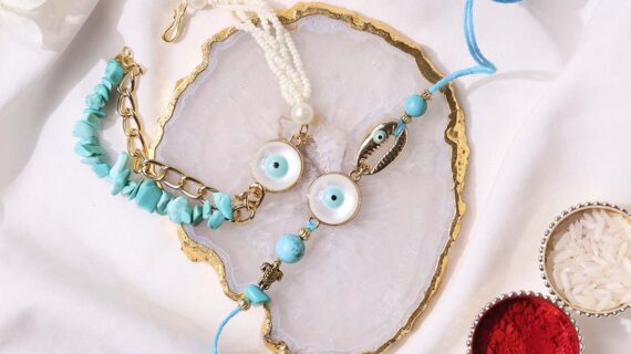Evil Eye Turquoise Rakhi