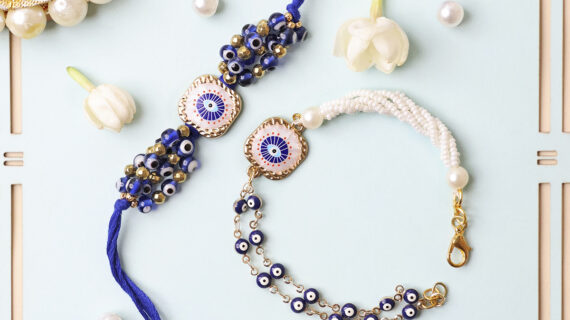 Evil Eye With Hematite Rakhi