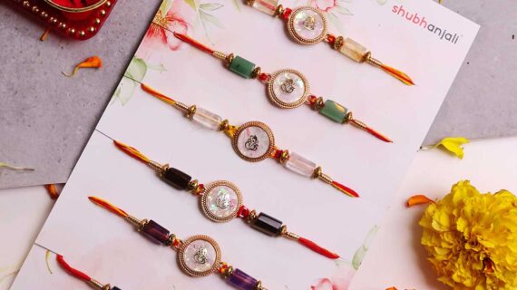 Ganesha Charm Rakhi Set