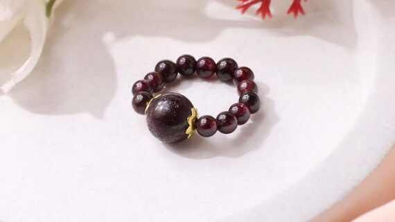 Garnet Beads Ring