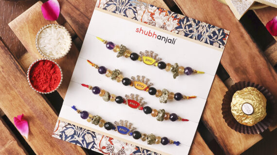 Health, Wealth and Protection Rakhi Set