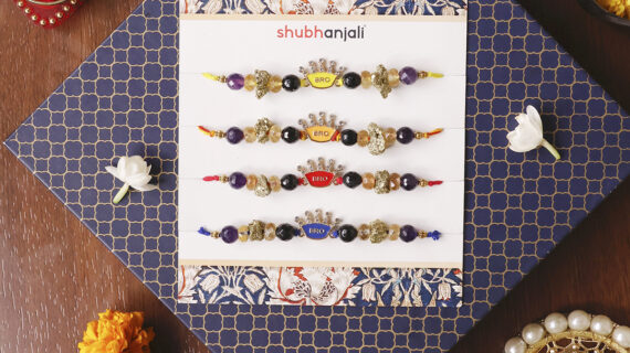 Health, Wealth and Protection Rakhi Set