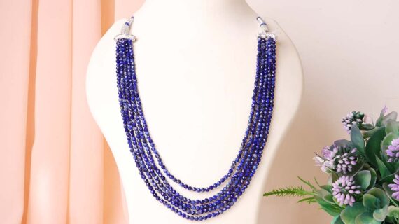 Lapis Lazuli Faceted 5-Layer Necklace