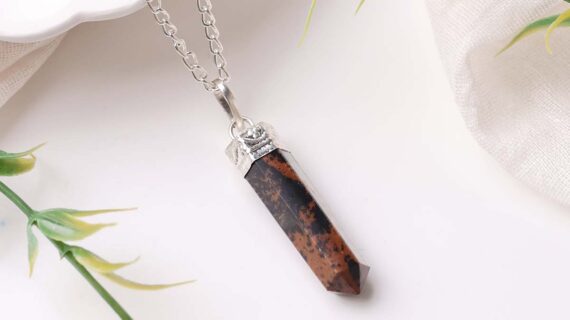 Mahogany Obsidian Pencil Pendant