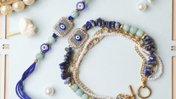 Peacock Evil Eye Diamond Rakhi