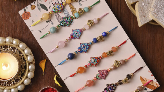 Prosperity Crystal Rakhi Set