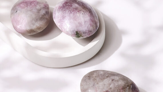 Purple Tourmaline Palm Stone