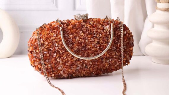 Red Carnelian Chips Purse