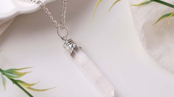 Selenite Pencil Pendant