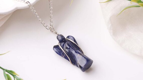 Sodalite Angel 1 Inch Pendant