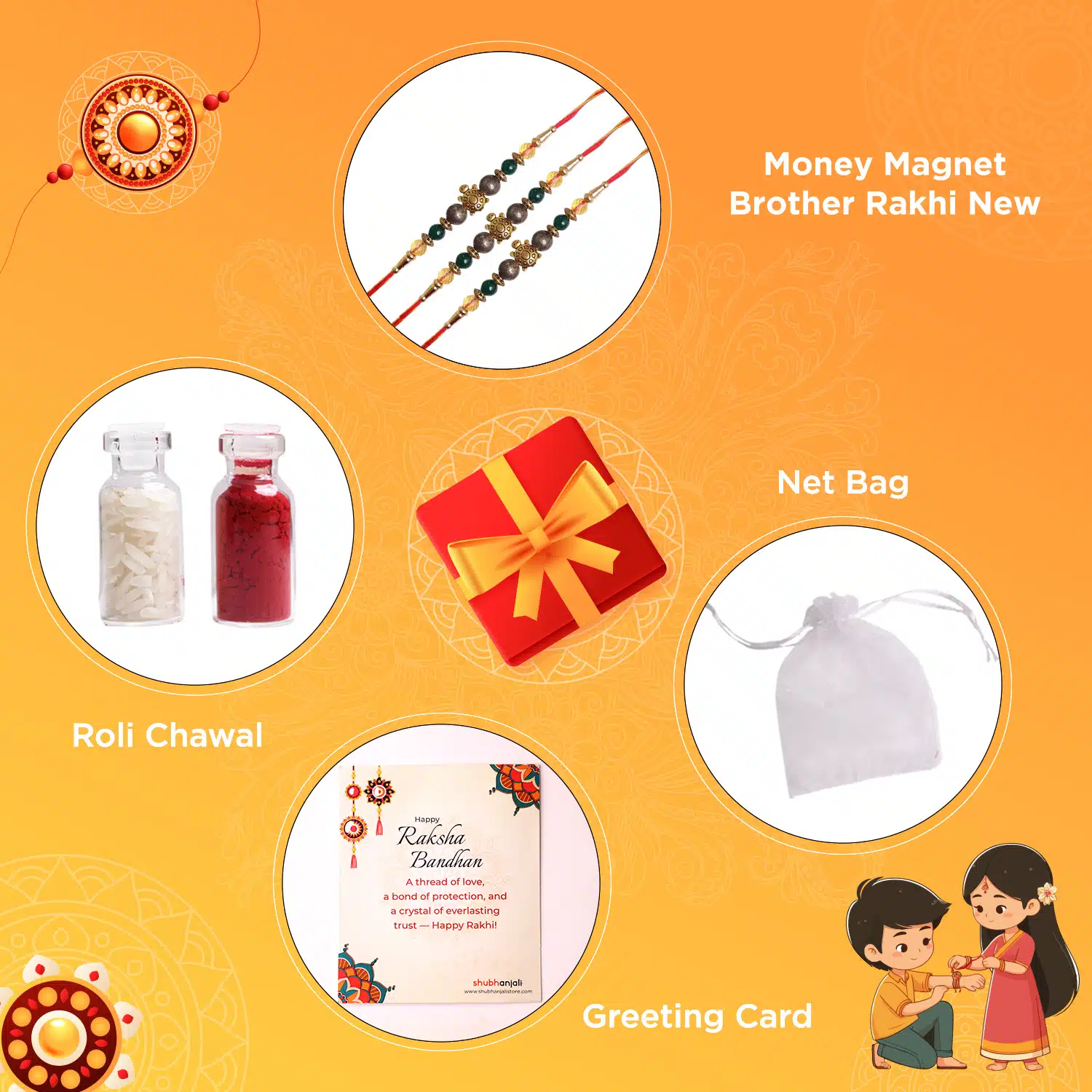 Money Magnet Brother Rakhi New Pack Of 3