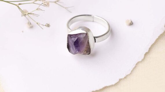 Amethyst Raw Ring