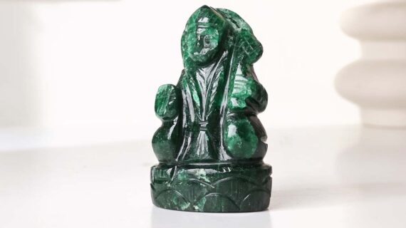 Green Jade Hanuman Idol