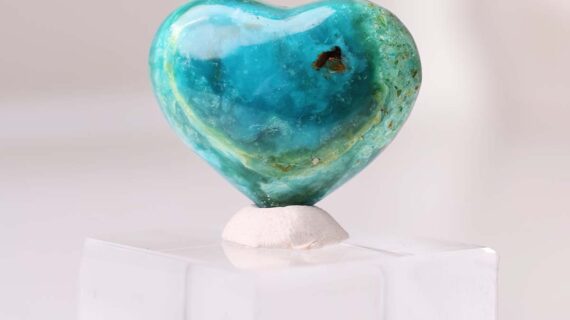 Peruvian Blue Opal Heart