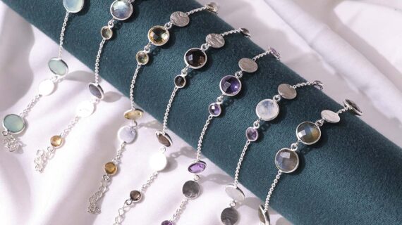 Silver Coin Beads Chain Bracelets