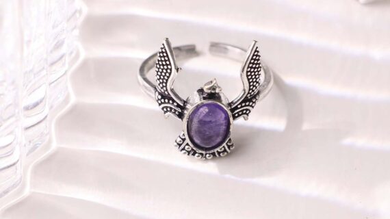 Amethyst Eagle Ring