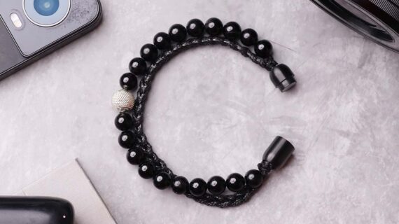 Black Tourmaline Silver Magnetic Lock Bracelet