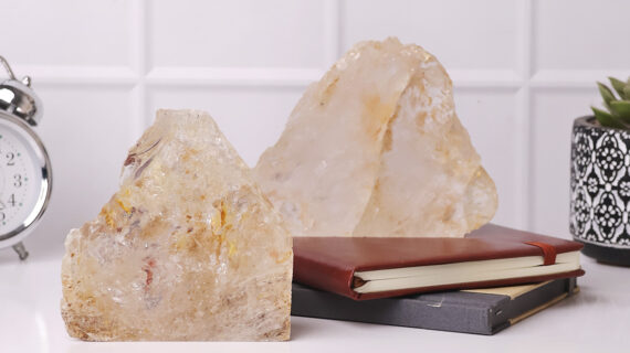 Clear Quartz Bookend
