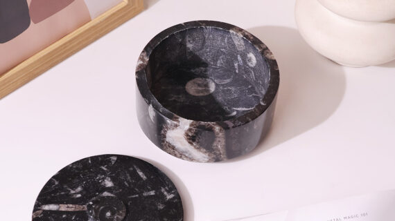 Finance Stone Round Shape Box