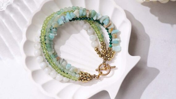 Green Five Layered Bracelet