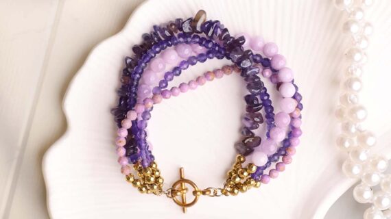 Purple Five Layered Bracelet
