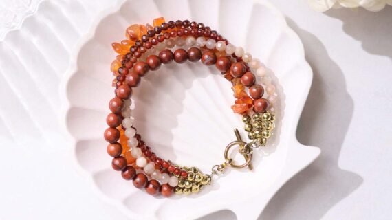 Red Five Layered Bracelet