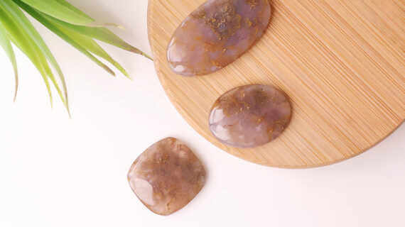 Red Moss Agate Cabochon