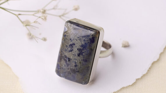 Sodalite Square Ring