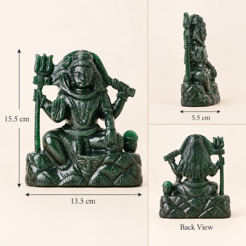 Green Jade Shiv Idol green jade shiv idol