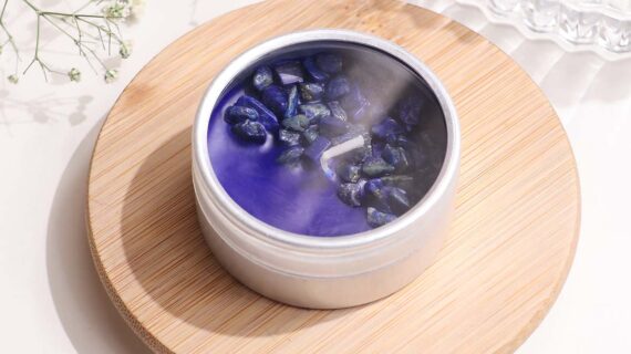 Lapis Tealight Candle
