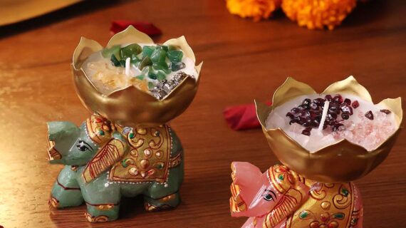 Printed Elephant Diya