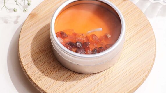 Red Carnelian Tealight Candle