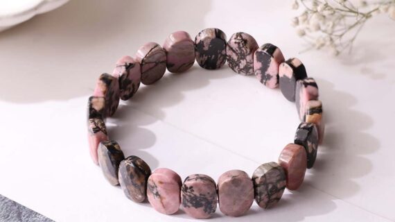 Rhodonite Oval Faceted Bracelet