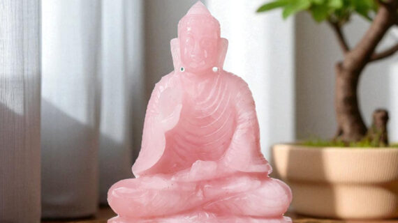 Rose Quartz Buddha Big