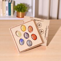 7 Chakra Oval Set Box – Energy Balance Crystals | Shubhanjali
