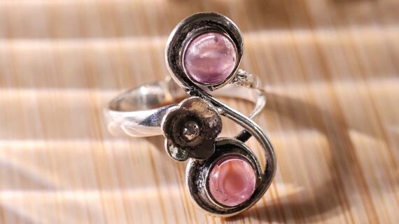 Amethyst Double Stone Small Ring