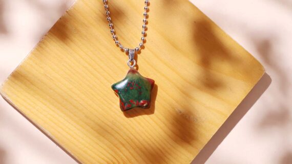 Blood Stone Star Pendant