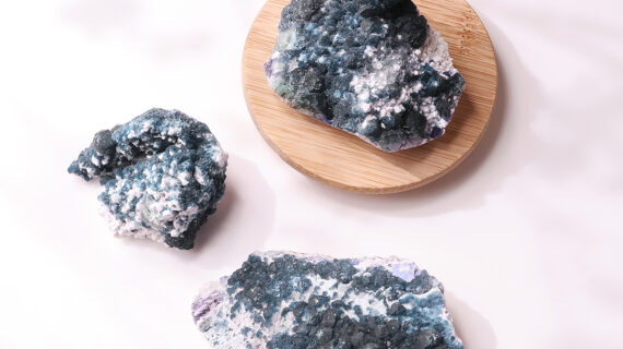 Blueberry Fluorite Cluster