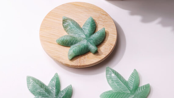 Green Aventurine Maple Leaves