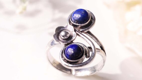 Lapis Double Stone Small Ring