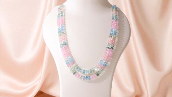 Morganite 2 Layered Necklace