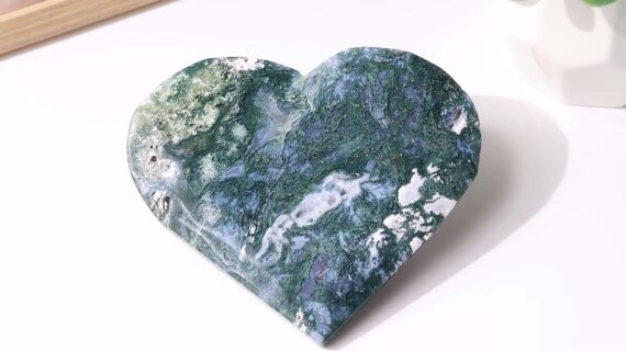 Moss Agate Big Heart