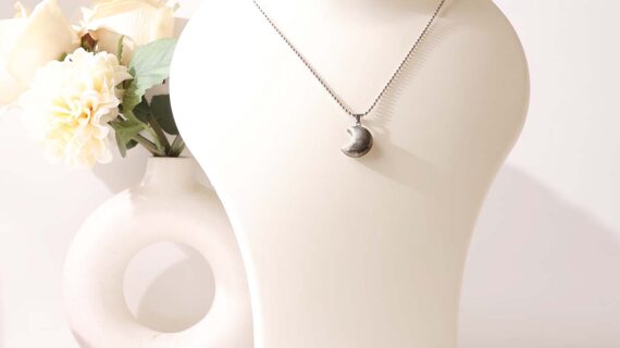 Pyrite Half Moon Pendant