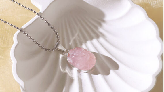 Rose Quartz Ganesha Pendant