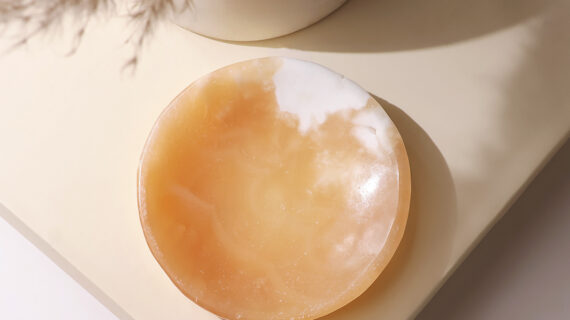 Yellow Calcite Round Shape Bowl