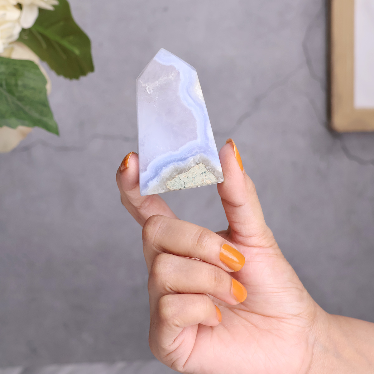 Blue Lace Druzy Agate towe (5) blue lace agate tower